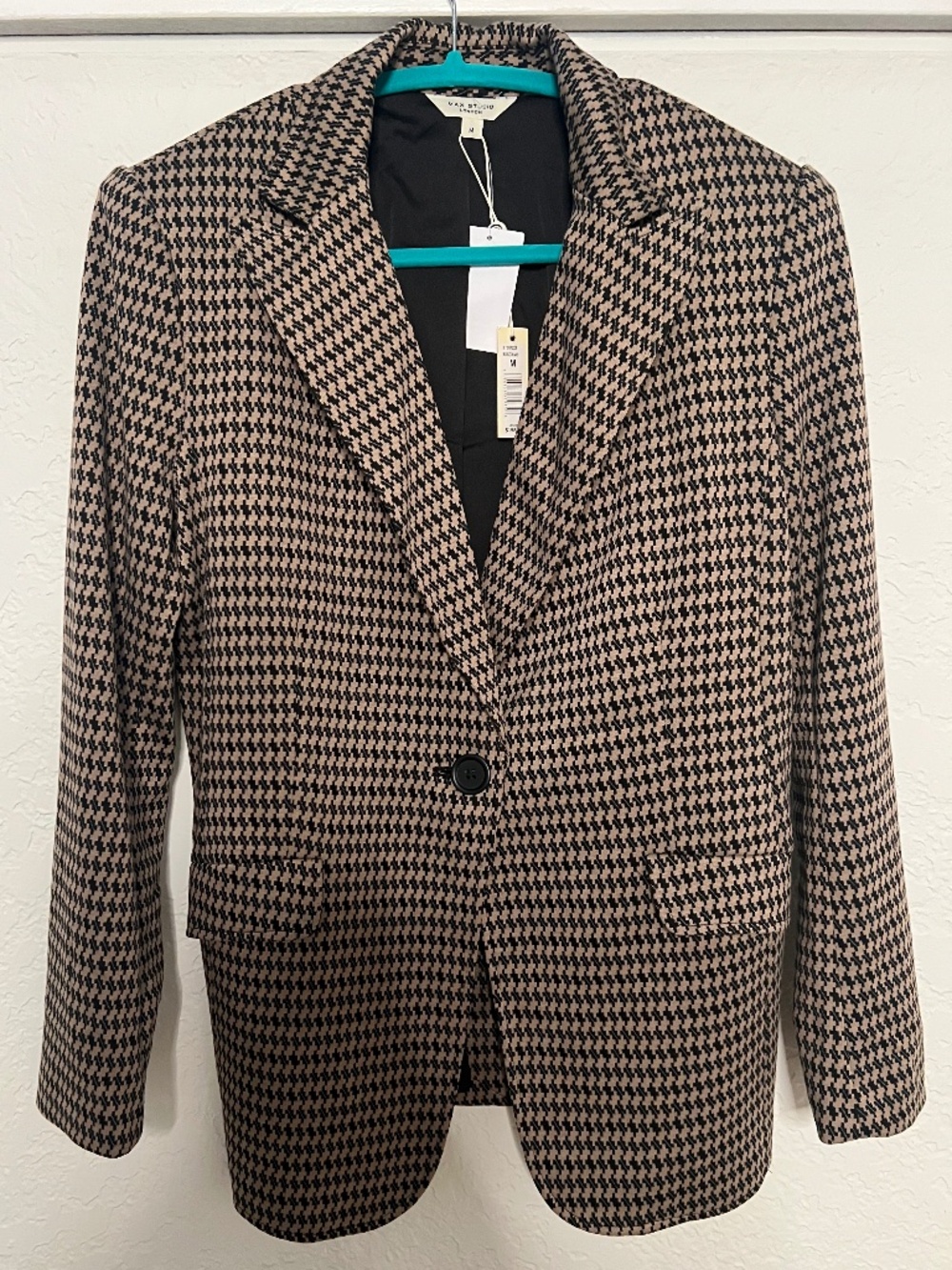 🔥Deal: Max Studios London Women’s Houndstooth Blazer / Size M